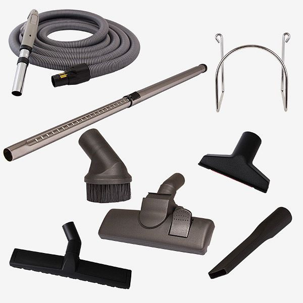 HKW Saugzubehör-Set BLACK SYSTEM (8-teilig) - Saugschlauch 6 m lang, 3010