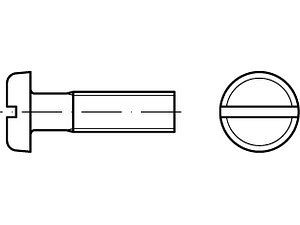 Flachkopfschrauben DIN 85 4.8 M 3 x 30 galvanisch verzinkt VE=K (200 Stück)