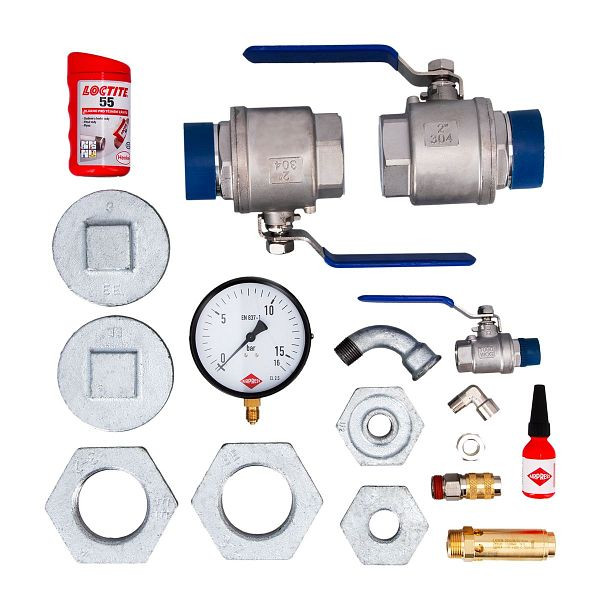 Airpress Armaturensatz für Druckluftbehälter 2000-3000L 3" 11 bar und für Schraubenkompressoren 2" 55-90 kW, PL23200