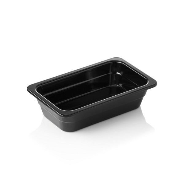 WAS GN Behälter GN 65 BLACK 1/4-065 mm, schwarz, Melamin, 6514066