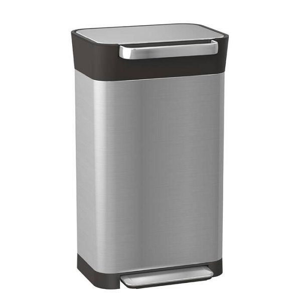 Stein HGS Abfallbehälter -Intelligent Waste Titan-, 30 Liter aus Edelstahl, mit Pedal und Müllpresse, 37801