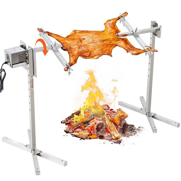 VEVOR Lammgrill Spanferkelgrill Spießbratengrill 52W 60kg Elektrisch 116cm, DDXZKJ46INCHWG8VJV2