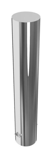 Schake Edelstahlpoller Ø 204 mm, ortsfest, zum Einbetonieren mit Erdanker, Gesamtlänge ca. 1200 mm, 40205