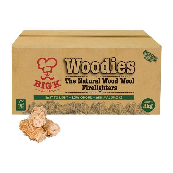 Big K Woodies Naturholzwolle Feueranzünder Locken FSC, VE: 2 kg, FJ729