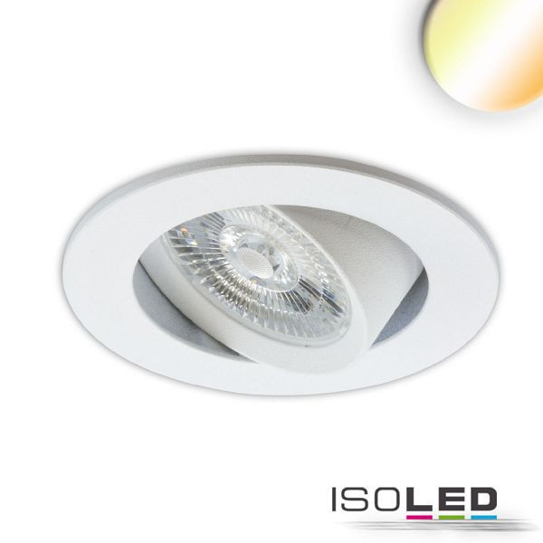 ISOLED LED Einbauleuchte Sunset Slim68 weiß, rund, 9W, 1800-2800K, Dimm-to-warm, 114970