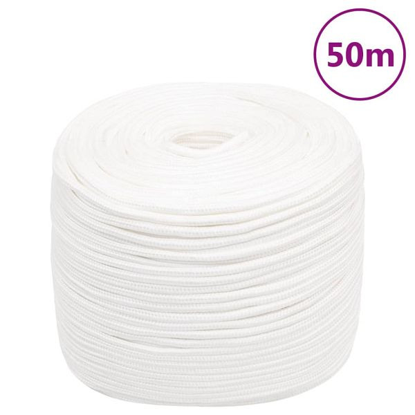vidaXL Bootsseil Weiß 8 mm 50 m Polypropylen, perfekte Wahl, 152555