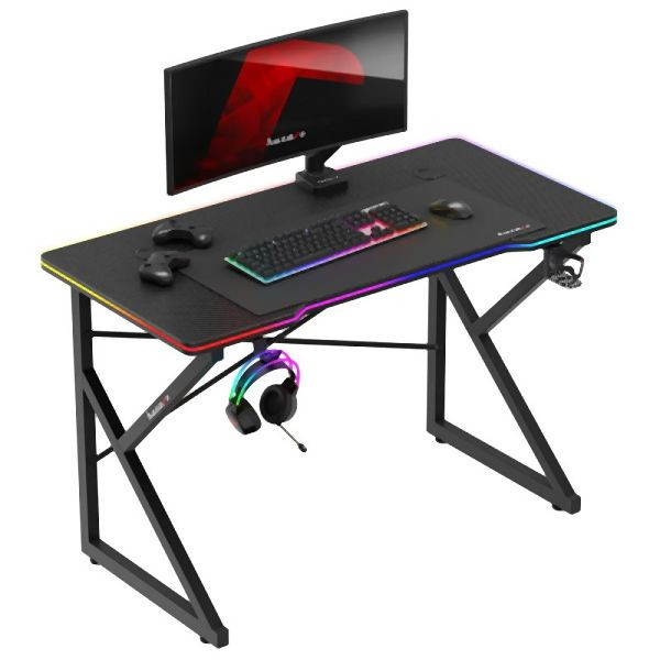 Huzaro Hero 1.7 RGB Schwarzes Schreibtisch, HZ-HERO 1.7 RGB BLACK, 5903796015713