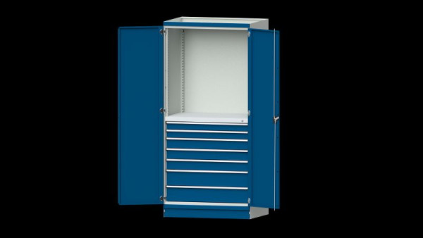 ANKE Werkbänke Basisschrank modulares Schranksystem, Serie 1060 V, Modell 3005, 1015 x 720 x 2200 mm, RAL 7035/5010, 631.272
