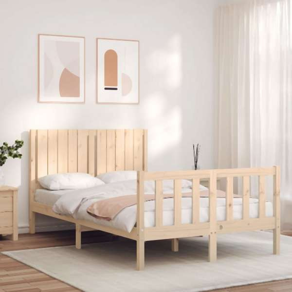 vidaXL Massivholzbett mit Kopfteil, 3192916, 8720845980863