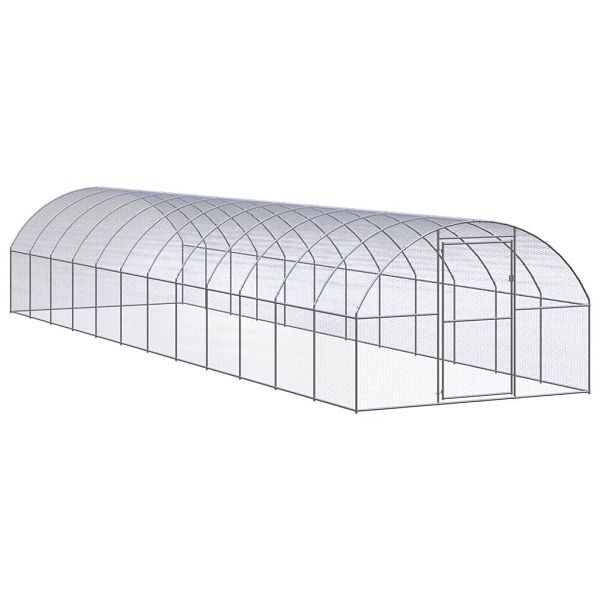 vidaXL Outdoor-Hühnerstall 3x12x2 m Verzinkter Stahl, 3095468