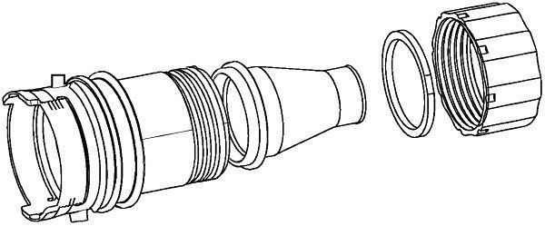 HELLA Leitungsverbindersatz, 15-polig, Rundstecker, Set, 9XX 340 884-001