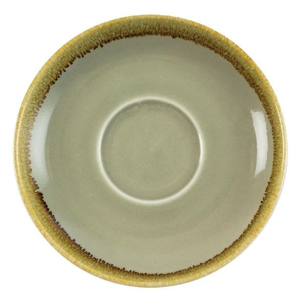 Olympia Kiln Untertassen Moos 16cm, VE: 6 Stück, für Cappuccino, GP481