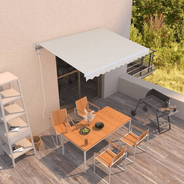 vidaXL Markise Automatisch Einziehbar 350x250 cm Creme, 3068887