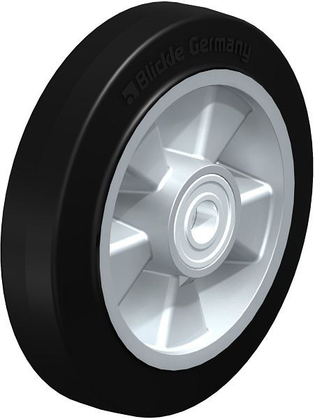 Blickle ALEV 200/20K Rad aus Elastik-Vollgummi, Schwarz, 250118