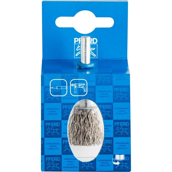 Pferd Pinselbürste mit Schaft, ungezopft POS PBU 1516/6 INOX 0,35, VE: 10 Stück, 43704002