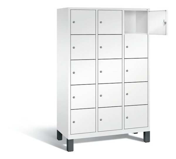 C+P Schließfachschrank Evolo, H1850xB1200xT500mm, Farbe: Verkehrsweiß, 48010-325 S10081