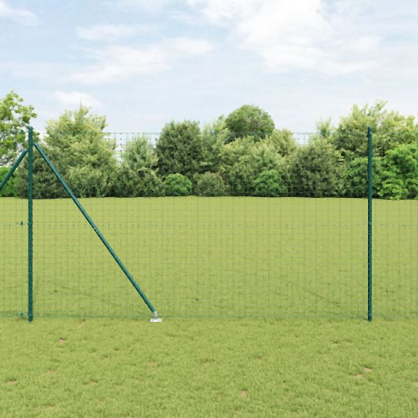 vidaXL Zaunpfosten mit Spitze 26 Stück Ø32 mm 180 cm verzinkter Stahl, 3350179