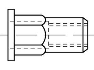ART 88483 Blindniet-Muttern A 2 mit 6-Kant Flako M 4 / 0,5 - 2,0 VE=S (500 Stück)