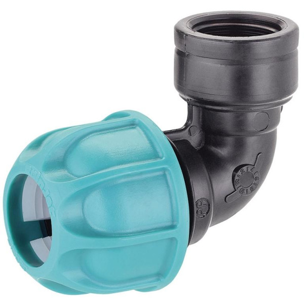 Claber Winkel-Klemmverbinder 3/4" (25 mm) mit 3/4" IG für unterirdische Bewässerung, VE: 12 Stück, CL904230000