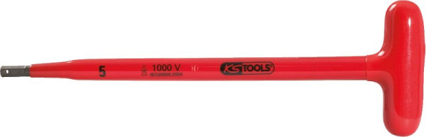 KS Tools T-Griff-Innensechskant-Stiftschlüssel mit Schutzisolierung, 5x200mm, 117.1679