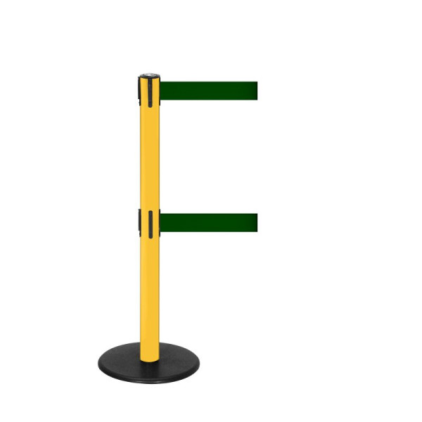 Stein HGS Personenleitsystem -P-Line Duo-, gelb, dunkelgrün, mit Gurtendstück (Standard), Gurtlänge: 2 x 2,3 m, 14150-1202