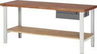 Produktbild von RAU Werkbank höhenverstellbar 7001I7, B2000xT700xH790-1140mm, 1xSchublade-TA, 03-7001I7-207BR4H-Z.942 RAU Werkbank höhenverstellbar 7001I7, B2000xT700xH790-1140mm, 1xSchublade-TA, 03-7001I7-207BR4H-Z.942