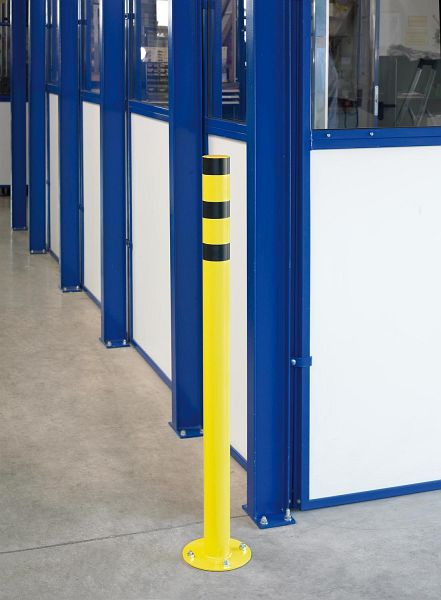 TTS Rammschutz-Poller zum Aufdübeln feuerverzinkt, HxL: 1200 x Ø 76mm, 301200c