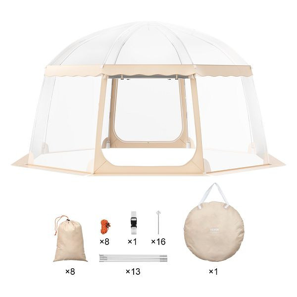 VEVOR Pop-Up-Pavillon Camping Kuppel Bubble Zelt 12-15 Personen 4,5x4,5x2,4m, BWZPDXZTMYX1VWKNVV0