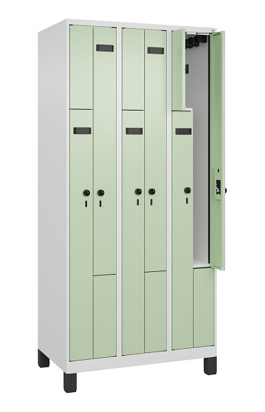 C+P Z-Spind Evolo PLUS, Füße, 6 Fächer, 1950x900x500mm, 9016/6019, 049013-306 S10026