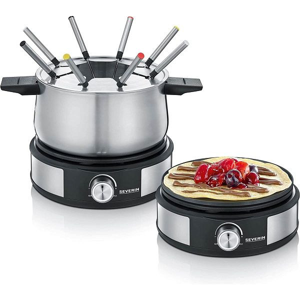 SEVERIN Fondue-Crepes-Kombination, FO 2471, 4008146036941