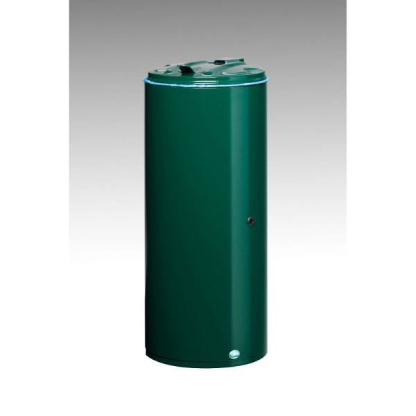 STEIN HGS Abfallsammler 80 ltr. mit Einflügeltür mit Doppelbart-Schloss, Moosgrün (RAL 6005), Moosgrün (RAL 6005), 82019.0003