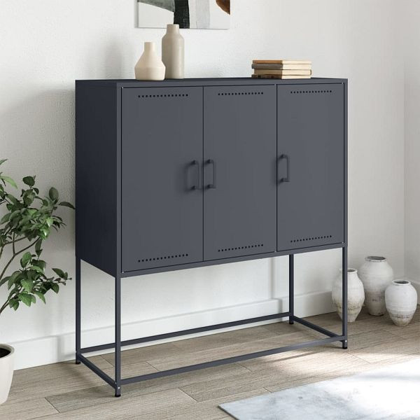 vidaXL Highboard Anthrazit 100,5x39x107 cm Stahl, 846538