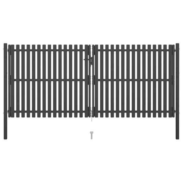 vidaXL Gartentor Stahl 4x2 m Anthrazit, 146336, 8719883865348