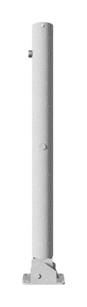 Schake Absperrpfosten Typ 476UZ+1 umlegbar, zum Aufdübeln, mit Profilzylinder, Ø 76mm, feuerverzinkt, mit 1 Öse, 476UZ+1