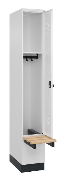 C+P Spind Evolo PLUS, 1 Abteile, 1950x300x815mm, 9016/9016, Drehriegel, 049040-10 S10020