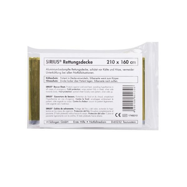 SÖHNGEN Rettungsdecke - 210 x 160 cm, silber-gold, 0701001