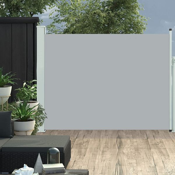 vidaXL Ausziehbare Seitenmarkise 140×500 cm Grau, 48398