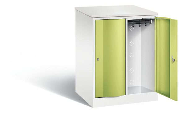 C+P XL-Schließfachschrank Resisto, H1077xB772xT640mm, Farbe: Verkehrsweiß / Viridingrün, 8271-273 S10071