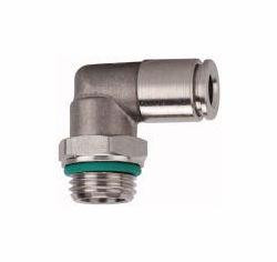 Riegler L-Steckverschraubung, drehbar, Außengewinde zylindrisch mit O-Ring (FPM), 110384