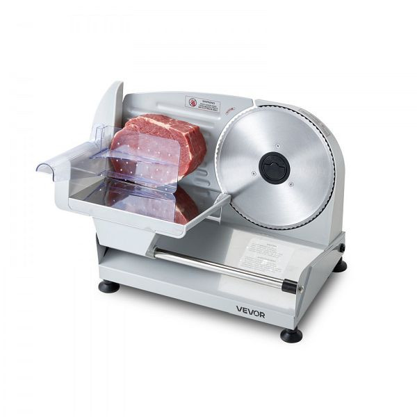 VEVOR Fleischschneidemaschine 200W, Elektrische Aufschnittmaschine 190mm Klinge, 0–1mm Schnittdicke, für Gefrorenes Fleisch, JYDRQPJ200WJZYYIK001V2