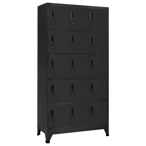 vidaXL Schließfachschrank Anthrazit 90x40x180 cm Stahl, 339823