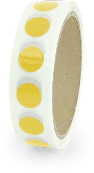Moedel Markierungspunkte blanko, Polypropylenfolie, gelb, Ø 15 mm, VE: 500 Stück/Rolle, 55668
