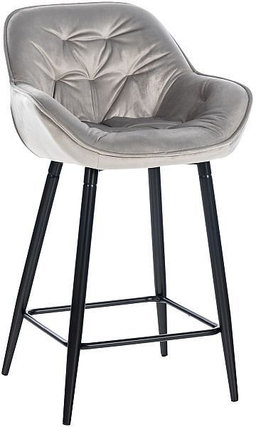 CLP Barhocker Gibson Samt, grau, 319605, 4251756467135