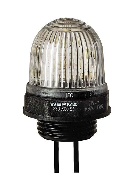 WERMA LED-Dauerleuchte Einbaumontage 230VAC Seilzugschalter CL- klar, 230.400.68