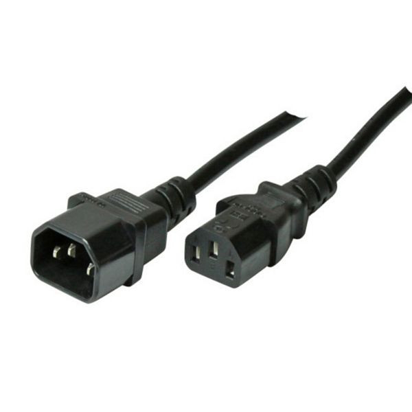 S-Conn Kaltgeräteverlängerung C13-C14, VDE 3x0,75qm², 0,5 m, 60009-0.5