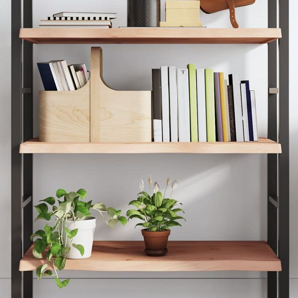 vidaXL Wandregal 100x40x(2-4) cm Massivholz Eiche Unbehandelt, 363564