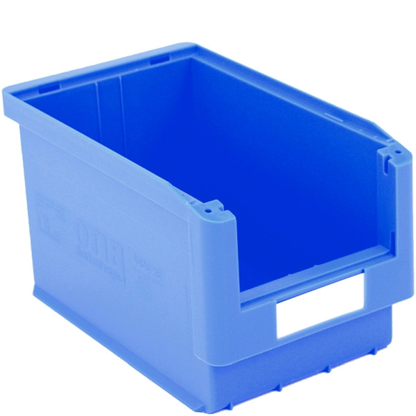 BITO Sichtlagerkasten SK Set /SK3522 350x210x200 blau, inklusive Etikett, 10 Stück, C0230-0013