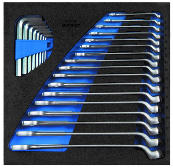 GEDORE CT-Einlage Sortiment, Ring-Maulschlüssel-Satz CT, 2308819