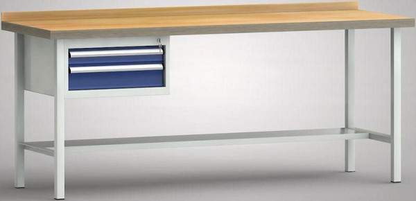 KLW Standard-Werkbank - 2000 x 700 x 840 mm L x T x H, links 75EA/125EA, WS102N-2000M40-E7020