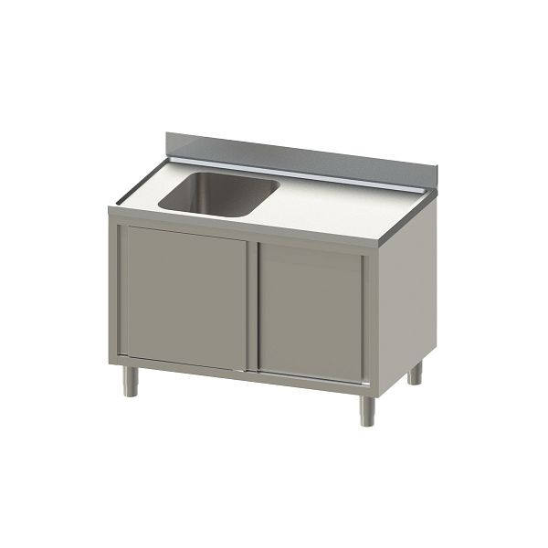 Vaiotec TOPLINE Spülschrank 600 / 1 Becken links mit Schiebetüren L: 1200 mm, 10806